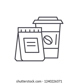 Breakfast with you line icon concept. Breakfast with you vector linear illustration, symbol, sign
