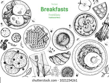 Breakfasts top view frame