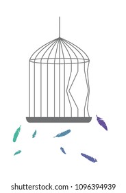 Breaking Cage, Animal Liberation, Illustration