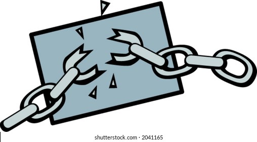 Breaking Chains Stock Vector (Royalty Free) 2041165 | Shutterstock