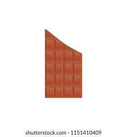 Breaking Chocolate Tile. Sweet-stuff vector illustration. Confectionery.