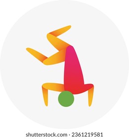 Breaking competition icon. Colorful sport sign.  