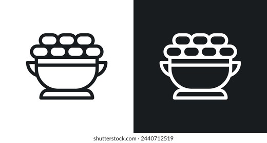 Breaking Fast Iftar Icons. Symbols for the Evening Meal in Ramadan.