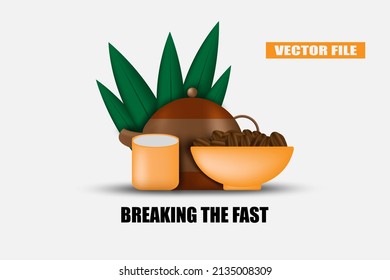 romper el vector de concepto rápido ramadan