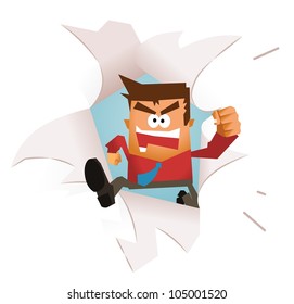 Breaking Free. vector illustration