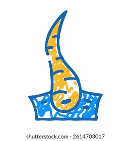 breaking hair doodle icon sketch vector. breaking hair sign. isolated symbol illustration