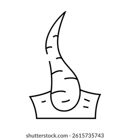 breaking hair line icon vector. breaking hair sign. isolated contour symbol black illustration