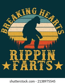 Breaking Hearts Rippin Farts t shirt design for POD Custom T shirt