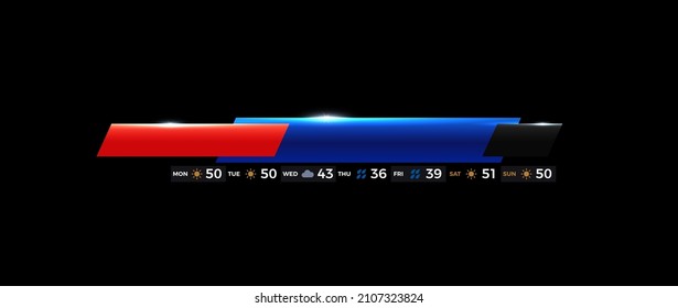 Breaking Hot News Bar Template For Tv, Stream, Online Newspaper, Web Broadcast. Latest News Lower Bar Isolated Vector Illustration.