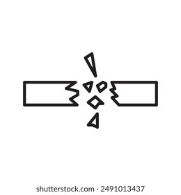 Breaking icon Black line art vector logo