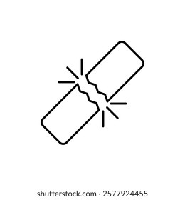 Breaking icon Flat illustration sign