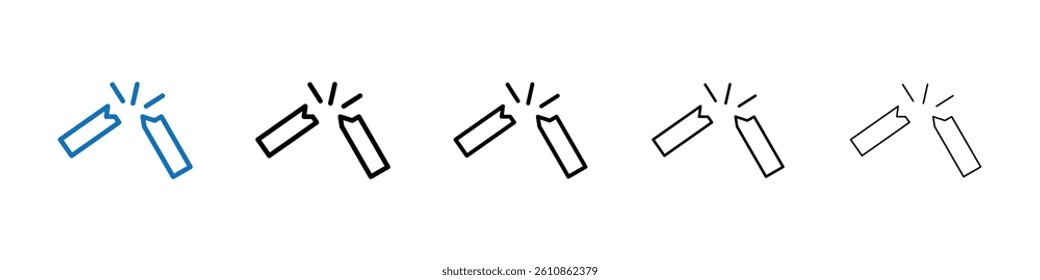 Breaking icon Outline vector logo for web ui