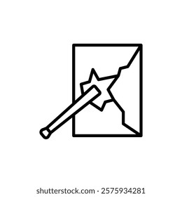 Breaking icon simple vector symbol
