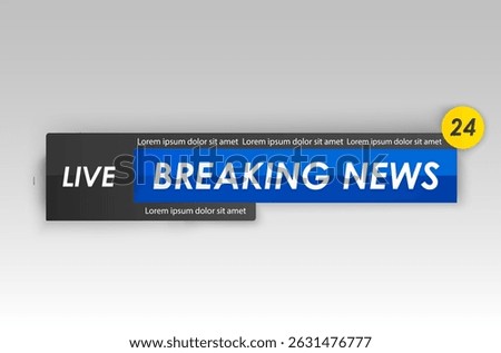 Breaking information in futuristic tv style with dark screen and colorful text showing concept of broadcast and web sign design for news poster with business flyer layout and vector wallpaper

