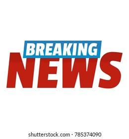 Breaking live news icon. Flat illustration of breaking live news vector icon for web.