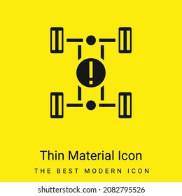 Icono de material amarillo brillante mínimo que rompe