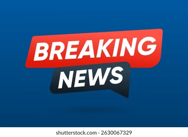Breaking News Announcement Banner Vector Design