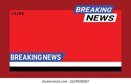 Hintergrundbanner für aktuelle Nachrichten. Breaking news, Live-Übertragung, News-Bildschirmschoner auf weißem Hintergrund.