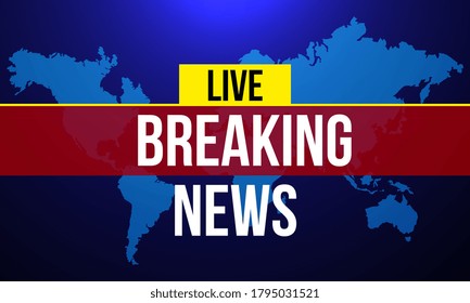 Breaking news background with graphic map