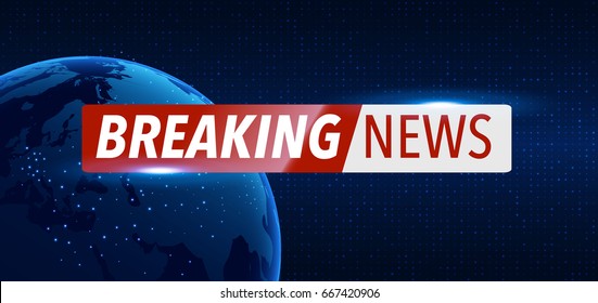 breaking news background with planet - Shutterstock ID 667420906