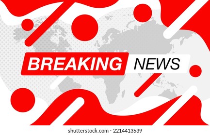 Breaking News Background. Planet News. Business Technology. Red vector illustration template for your design.