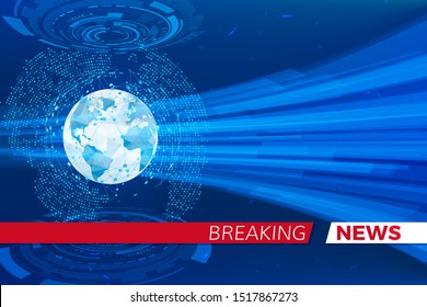 Breaking News background. Breaking news studio template. Vector illustration