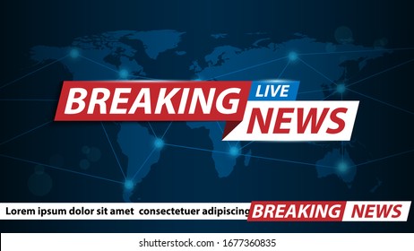 Breaking News Background Tv Channel News Stock Vector (Royalty Free ...