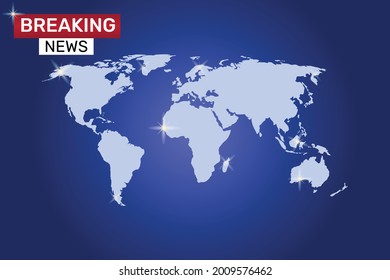 Breaking news background, TV channel news screensaver. Vector illustration
