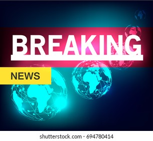 Breaking news background. TV news design.