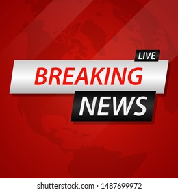 Breaking news background vector design illustration