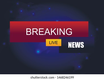 Breaking news background. Vector illustration