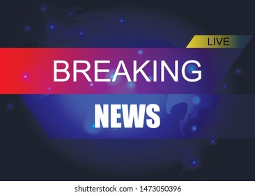 Breaking news background. Vector illustration