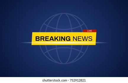 Breaking News Background, vector infographic with news theme, world TV news banner design.