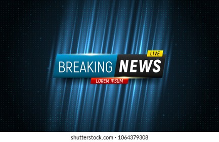 Breaking News Background. Vector Template For Your Design.
