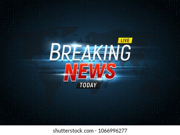 Breaking news background. Vector template for your design.