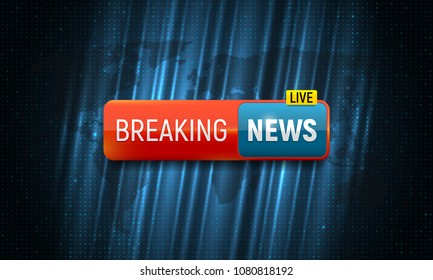 Breaking news background. Vector template for your design.