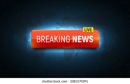 Breaking news background. Vector template for your design.
