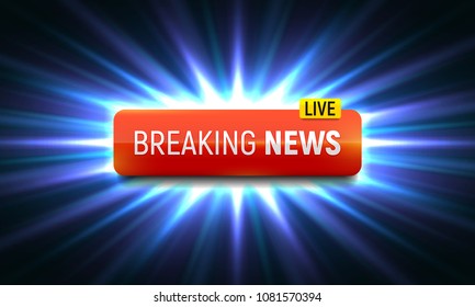 Breaking news background. Vector template for your design.