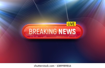 Breaking news background. Vector template for your design.