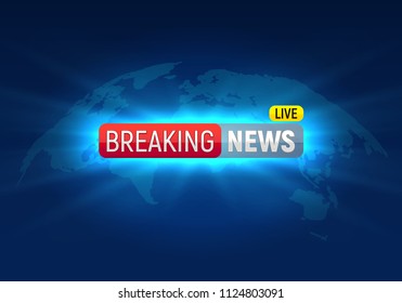 Breaking news background. Vector template for your design.