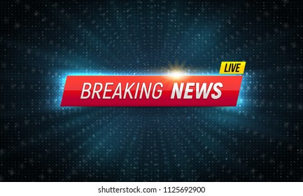 Breaking News Template Title Shadow On Stock Vector (Royalty Free ...