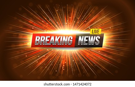 Breaking news background. Vector template for your design.