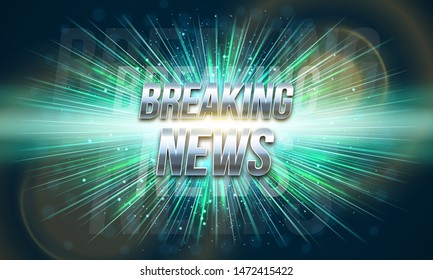 Breaking news background. Vector template for your design.