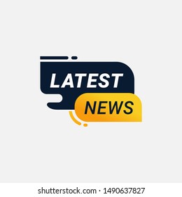 Breaking news badge template set. Latest hot news Label message information sticker vector illustration