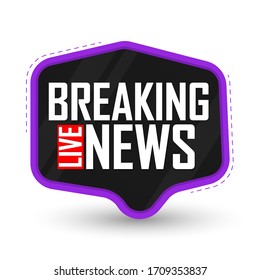 Breaking News, banner design template, vector illustration