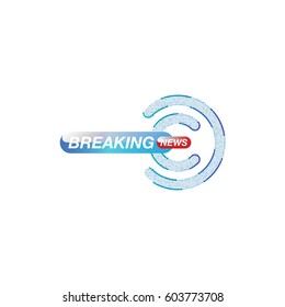 Breaking news, banner for the screen. Template for TV channels.