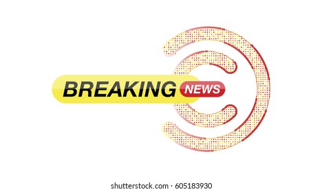 Breaking news, banner for the screen. Template for TV channels.