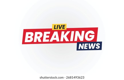 Breaking news banner template. Vector illustration