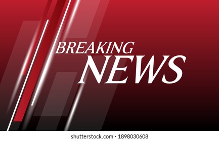 breaking news banner tv design with red background for business technology