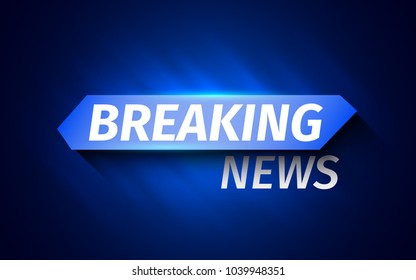 Breaking news banner. Vector illustration.